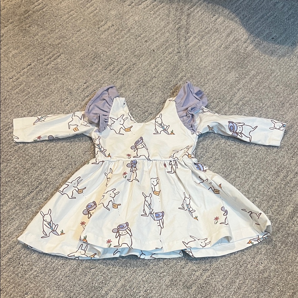Adorable Kids Dress with Purple Accents